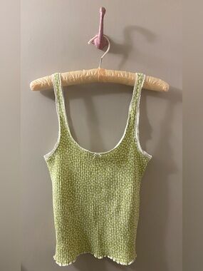 Billabong Green Floral Tank Top